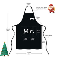 2 x RAW Customer Returns Set of 2 Kitchen Aprons, Adjustable Waterproof Aprons, Apron for Couples, Gift for Wedding, Engagement, Valentine s Day, Father s Day, Mother s Day Black and Brown  - RRP €23.98