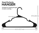 1 x RAW Customer Returns Utopia Home 50 Pack Sturdy Plastic Hangers 42cm - Durable, Thin and High Quality Felt Hangers for the Wardrobe - Designed for T-Shirts, Dresses, Blouses, Trousers, Jacket Black  - RRP €21.47