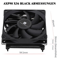 1 x RAW Customer Returns Thermalright AXP90-X36 black low profile CPU air cooler, 36mm height, TL-9015B slim PWM fan, AGHP technology, for AMD AM4 AM5 Intel 1700 1150 1151 1155 1156 1200 black  - RRP €24.6