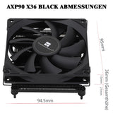 1 x RAW Customer Returns Thermalright AXP90-X36 black low profile CPU air cooler, 36mm height, TL-9015B slim PWM fan, AGHP technology, for AMD AM4 AM5 Intel 1700 1150 1151 1155 1156 1200 black  - RRP €24.6