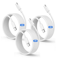 1 x RAW Customer Returns 3 Pack 2m USB C Charging Cable for iPhone 15, Fast Charging Cable for Apple iPhone 15 Plus 15 Pro Max, MacBook Pro 2021 2020 2019, iPad 12.9 11 inch Mini Air, Samsung S23 - RRP €25.2