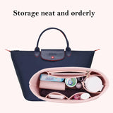 1 x RAW Customer Returns D.DUO Bag Insert Organizer, Purse Accessories, Fits Longchamp Long Handle Tote Bag Gray, M long handle  - RRP €26.62