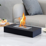 1 x RAW Customer Returns NEWIMAGE Rectangular Table Fire Bowl 35 cm Portable Table Fireplace - Clean Burning Bio Ethanol Fireplace Without Flue for Indoor and Outdoor Patios Parties Events White  - RRP €33.26