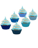 98 x Brand New Gcardist Mini 300pcs Mini Muffin Cases Cupcake Cups Food Grade 6 Solid Blue Colors Muffin Paper Baking Cups Cupcake Cases Mini Size  - RRP €691.88