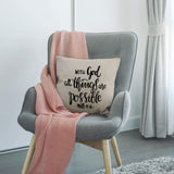 1 x RAW Customer Returns HGOD DESIGNS Cushion Cover Bible Verse Religious Christian Hope with God All Things Are Possible Quote Pillow Case Home Decorative For Boys Girls Living Room Bedroom Sofa Chair Pillow Covers 45X45cm - RRP €12.32