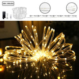 1 x RAW Customer Returns uuffoo LED rope light outdoor IP44 rope lights with remote control timer 8 modes and brightness dimmable with EU plug for outdoor patio Christmas lighting decoration party wedding 30M 300 LED - RRP €31.68