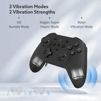 1 x RAW Customer Returns No Drift Stick GuliKit KK3 Max Bluetooth Controller, Kingkong 3 Max Wireless Controller for Switch Switch OLED, Hall Effect Joystick Trigger, Maglev Rotor HD Vibration, Hyperlink Adapter Black  - RRP €79.99