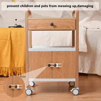 1 x Brand New Cimown4 Pieces Baby Safety Locks - Child Safety Cupboard Locks - U-Shaped Baby Safety, Suitable for wardrobes and drawers, no drilling or screwing required - RRP €24.0