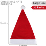 6 x Brand New ANVAVO 24-Pack Christmas Hats 11 x 15 Inch Large Non-Woven Fabric Costume Hat Christmas Red Santa Hats for Children - RRP €48.3