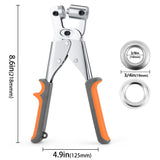 1 x RAW Customer Returns Ecraft Eyelet Pliers Tool Set 10 mm with 500 silver eyelets Eyelet Pliers Metal Eyelets Kits Eyelet Hole Pliers Set Banner Maker Machine for Fabrics, Tarpaulin Eyelets, Sun Sails - RRP €28.22