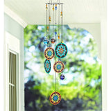 1 x RAW Customer Returns Flower Wind Chimes Outdoor with Colorful Glass Beads Deep Tone Memorial Mourning Window Garden Hanging Wind Chimes Outdoor - RRP €20.99