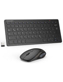 1 x RAW Customer Returns TECKNET wireless set, German QWERTZ layout, 2.4 GHz wireless mini keyboard mouse, 15m range connection, wireless quiet wireless keyboard with mouse for PC, laptop, smart TV - RRP €24.19