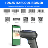 1 x RAW Customer Returns LENVII Handheld 2D QR Barcode Scanner, Wired 1D CCD Barcode Reader, Supports Scanning UPC, PDF417, QR, Data Matrix Bar Code Reader for PC, Mac, Laptop - RRP €39.9