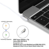 1 x RAW Customer Returns Replacement MAcBook Pro Charger 60W L-Tip Power Supply for Mac old 11 13 inch - 2008, 2009, 2010, 2011, Mid 2012 - RRP €22.18