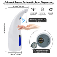 1 x RAW Customer Returns Coriver Automatic Soap Dispenser Wall Mounted, 300ML Electric Automatic Soap Dispenser with Sensor, IPX6 Soap Dispenser Automatic for Kitchen Bathroom-White - RRP €20.9