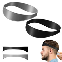 2 x Brand New Silicone Haircut Guide, Curved Silicone Hair Cutting Strip, Silicone Hair Cutting Guide, Silicone Haircut Template, Hair Cutting Template, Curved Silicone Strip, Black Grey, 2 Pieces - RRP €52.8