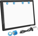 1 x RAW Customer Returns iMage Light Board A4 LED Pad Magnetic Drawing Board Dimmable Light Box Copy Board for Drawing Black Button  - RRP €35.99