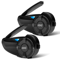 1 x RAW Customer Returns EJEAS Q7 Motorcycle Intercom Bluetooth Headsets up to 7 Riders CVC Noise Reduction, FM, Bluetooth 5.1, Waterproof, 2 Pack - RRP €136.99