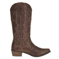 1 x RAW Customer Returns SheSole cowboy boots women s western boots with block heel summer cowgirl boots brown - RRP €66.54