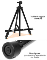 1 x RAW Customer Returns QWORK Adjustable Painting Easel, 50-160cm, Folding Tripod Easel, for Painting, Poster, with Bag - RRP €24.55