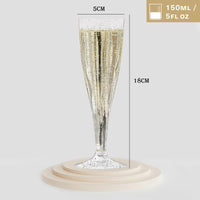 3 x Brand New FARYODI champagne glasses plastic 20 pieces - plastic transparent champagne glasses, disposable champagne glasses or reusable 150ML, suitable for carnival, Christmas, weddings, birthdays, festivals, party-3 - RRP €61.2