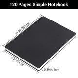 1 x RAW Customer Returns Yarotm Notebook A4 Blank - 2 pieces 100gsm paper college block spiral binding sketchbook, 29 x 21 cm, hardcover black, spiral, travel, writing, 120 pages notepad, diary - ring binder a4 - RRP €21.17