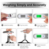 1 x RAW Customer Returns Luggage Scale, Digital Suitcase Scale, Luggage Scale, Portable Hanging Scale LCD Display with Hook, 110 lb 50KG, Kitchen Portable Hanging Scale with Backlight and Tare Function for Travel Kitchen - RRP €8.69