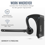 1 x RAW Customer Returns Conambo K21 Bluetooth Headset, V5.1 Bluetooth Headset with Microphone with CVC 8.0 and ENC Noise Cancellation, Headset Bluetooth with Microphone for Driving Office Business Driving - 18 Hours Talk Time - RRP €42.99