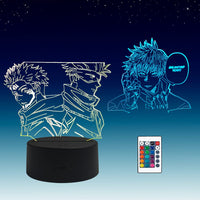 2 x RAW Customer Returns Sosowlight 2 in 1,Itadori Yuji, Gojo Satoru,3D Illusions Anime Lamp,16 Colors RGB Remote Control,LED Desk Night Light - RRP €40.32