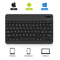 2 x RAW Customer Returns SENGBIRCH Italian Bluetooth Keyboard - Wireless Portable Light Keyboard for Tablets iPad, Samsung, Huawei, iOS, Android, Windows and Any Bluetooth Enabled Device, Black - RRP €42.94