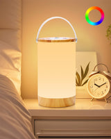 1 x RAW Customer Returns Lacasa Smart Table Lamp, LED Bedside Lamp Dimmable Night Light Warm Light and RGB, 2200mAh Rechargeable Children s Portable Night Lamp with Memory Function and Music Sync for Bedroom Christmas - RRP €21.8