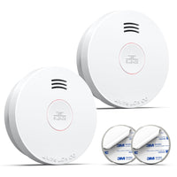 1 x RAW Customer Returns Putogesafe Smoke Detector, 10 Year Fire Alarm, Fire Detector with Built-in 10 Year Lithium Battery, EN 14604 Certified Fire Alarm, Home Fire Protection, 525, Pack of 2 - RRP €35.28