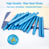 1 x Brand New Wax Seal Stick, Zifospy 15 Pieces Glue Gun Wax Seal Stick for Sealing Wax, Sealing Wax Stick for Wedding Invitations, Cards, Envelopes Sky Blue  - RRP €15.92