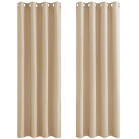 1 x RAW Customer Returns PONY DANCE Modern Living Room Curtains 2 Pieces - Insulating Thermal Curtains for Interiors Children s Room Curtains with Eyelets Living Room Curtains, 2 Panels W 140 x H 240 cm, Beige - RRP €47.95