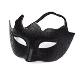 2 x RAW Customer Returns Seglory Venetian Masks, Masquerade Mask Venetian Cosplay Mardi Gras Disguise Masked Ball Venice Carnival Theme Party Costume Mask for Men and Women Black  - RRP €26.2