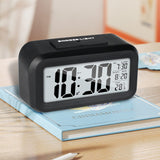 1 x RAW Customer Returns Aicharynic Digital Alarm Clock, Digital Alarm Clock with Large LED Temperature Display, Snooze Function, Date, Temperature, 12 24Hr, Battery Operated, Intelligent Alarm Clock for Children and Adults - RRP €10.99