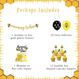 1 x Brand New PRATYUS Mommy to Bee Baby Shower Decorations, Bumblebee Party Supplies with Mommy to Bee Banner, Cake Toppers, Balloons for Birthday Gender Reveal Party with Honey Bee Themes - RRP €12.22