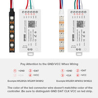 1 x RAW Customer Returns SEZO WS2812B WS2811 SP108E LED WiFi Controller iOS Android App Group Control for SK9822 SK6812 SK6812-RGBW WS2801 WS2813 WS2815 Digital Addressable RGB LED Strip Module Light DC5V-24V - RRP €28.22