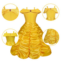 1 x RAW Customer Returns Vicloon Princess Belle Dress, Princess Girl Costume with Princess Accessories, Girl Princess Coronation Dress, Princess Belle Costume Dress and Accessories for Girls, for Cosplay Party, Christmas - RRP €21.99