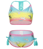 1 x Brand New iDrawl Bikini Set For Babay Girls Summer Unicorn Swimwear Tankini Size XL - RRP €18.14