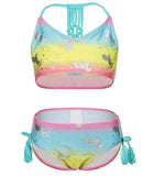 1 x Brand New iDrawl Bikini Set For Babay Girls Summer Unicorn Swimwear Tankini Size XL - RRP €18.14