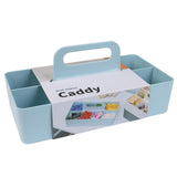 1 x RAW Customer Returns BLUE GINKGO Multipurpose Storage - Stackable Plastic Caddy with Handle Craft Caddy, Desk Caddy, Art Organizers Containers, Makeup Caddy Long Rectangle  - RRP €22.8