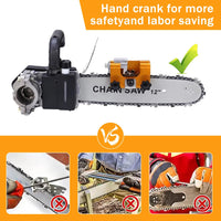 1 x RAW Customer Returns Chainsaw sharpener, chain sharpener for chainsaws, large format chainsaw chain sharpener, portable hand crank chainsaw sharpener kit, chainsaw sharpening for all types of chainsaws - RRP €23.18