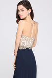 1 x RAW Customer Returns Misshow 2023 Evening Dress Long Plus Size Sexy Backless Chic Elegant Gala Dress Promo Navy 44 - RRP €58.99