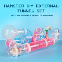 1 x Brand New Hamster Tubes Tubes for the Tunnel Hamster DIY Tunnel Toy Set Transparent Connection Track for Small Animal Cage External Accessories DIY Hamster Tunnel Module - RRP €28.5