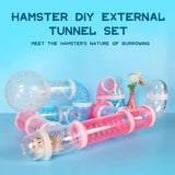 1 x Brand New Hamster Tubes Tubes for the Tunnel Hamster DIY Tunnel Toy Set Transparent Connection Track for Small Animal Cage External Accessories DIY Hamster Tunnel Module - RRP €28.5