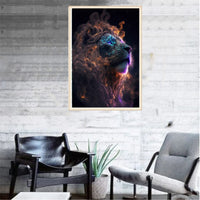 9 x Brand New Diamond Art Painting Kit, Diamond Painting Picture Set, Rhinestone Embroidery Diamond Painting for Adults, Kids, Home, Wall Decoration 40x30cm - Lion - RRP €205.2