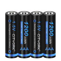 1 x RAW Customer Returns CITYORK AAA battery 1200mWh 4 pieces 1.5V rechargeable lithium batteries with battery box Low self-discharge - RRP €24.58