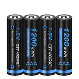 1 x RAW Customer Returns CITYORK AAA battery 1200mWh 4 pieces 1.5V rechargeable lithium batteries with battery box Low self-discharge - RRP €24.58