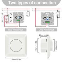 1 x RAW Customer Returns Aroidful LED Dimmer, 5W-200W AC 220V-240V Dimmer LED for Dimmable LED Lights, White Wall Dimmer, Quiet and Noiseless - RRP €22.99